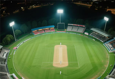 Set Up Lights on Cricket Ground