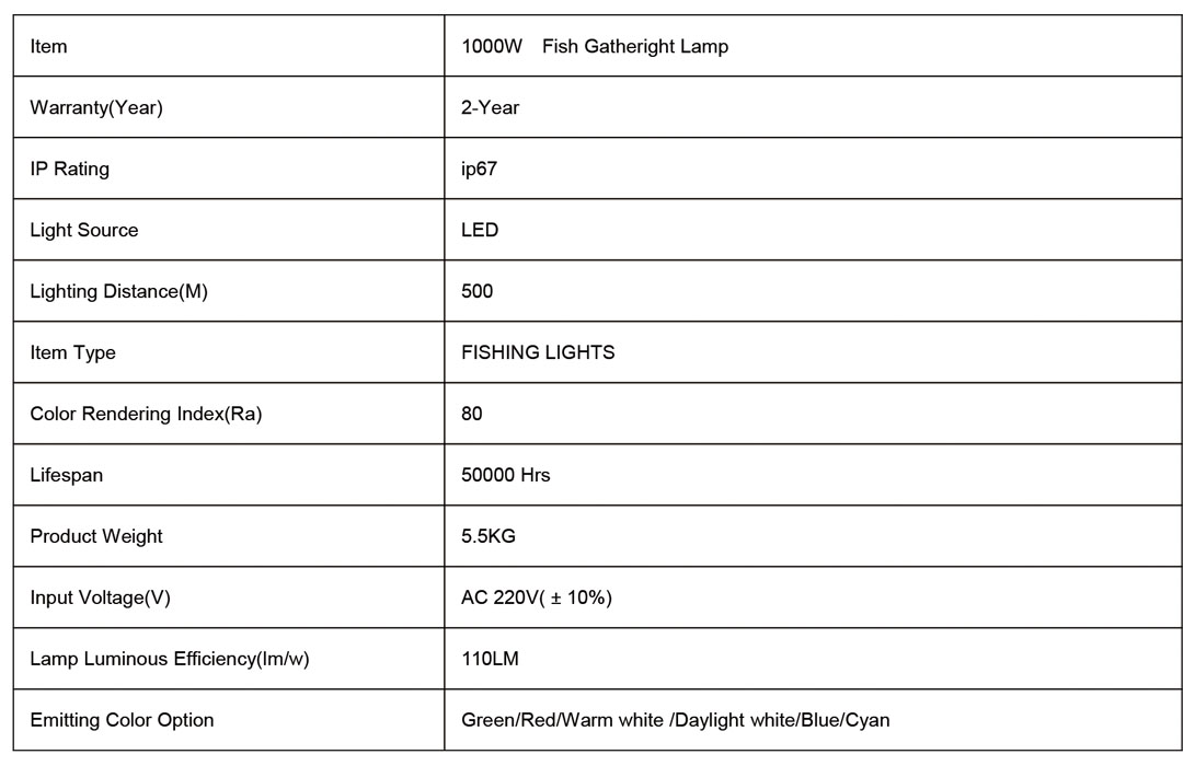1000W LED Fishing Lamp