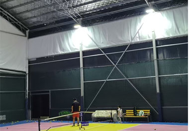 Lighting for Canopy-covered Tennis Court