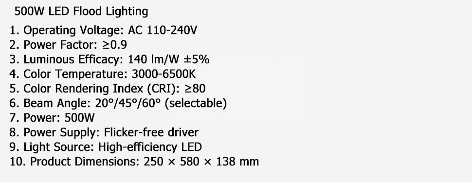 500W LED Flood Light
